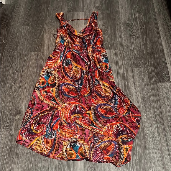 London Times Dresses & Skirts - London Times Asymmetrical Orange Red Sundress